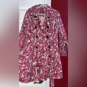 Merona fuchsia and Cream Paisley Jacket